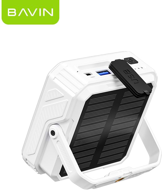 Фото - Батарея мобильная Bavin PC1172 10000 mAh SOLAR Led Lights White (Y-PC1172 WH)
