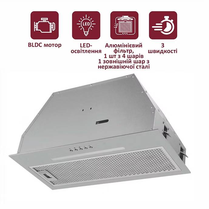 Фото - Витяжка вбудована Prime Technics PVBI 10065 SS