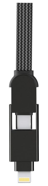 Фото - Кабель синхронізації даних Rolling Square 6in1, inCharge XL 3 м Black (XLL01R)