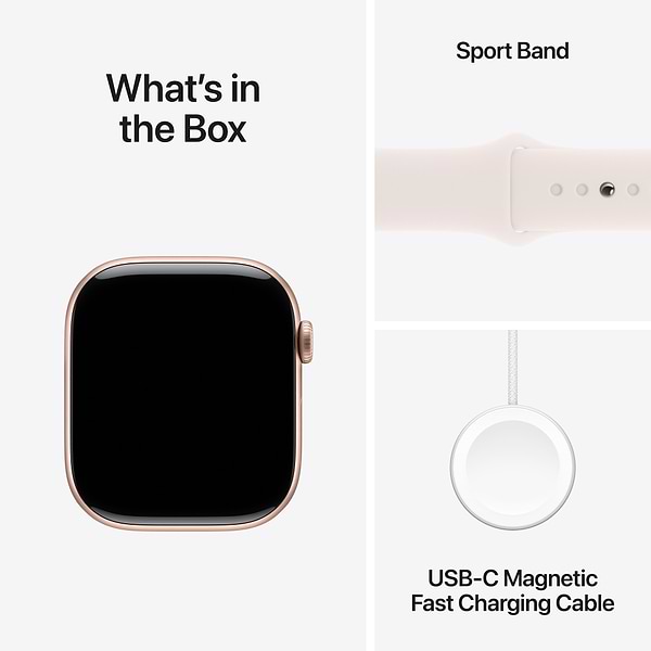 Фото - Уцінка - Смарт-годинник Apple Watch Series 10 GPS 46mm Rose Gold Aluminium Case with Light Blush Sport Band - M/L