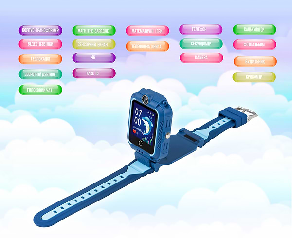 Фото - Дитячий годинник Aura A400 4G Tracker/WIFI Blue (AUR-A400-BL)