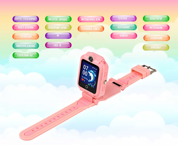 Фото - Дитячий годинник Aura A400 4G Tracker/WIFI Pink (AUR-A400-P)
