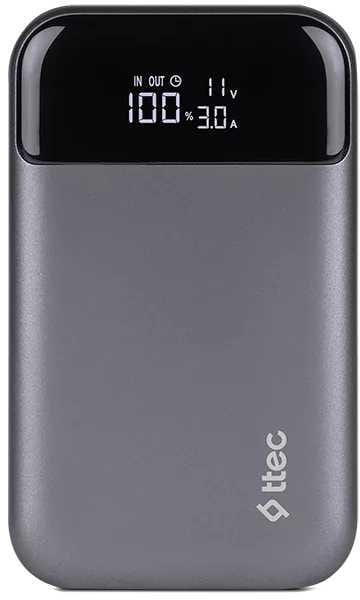 Батарея мобильная Ttec 10000mAh ReCharger Pro LCD PD 30W Space Gray (2BB214UG) - Фото 1