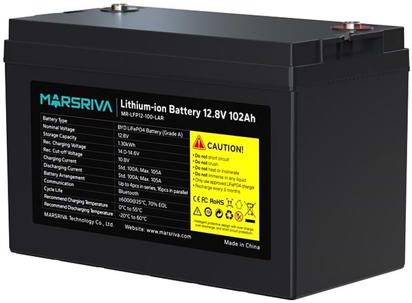 Фото - Аккумулятор для ИБП Marsriva LiFePo4 12,8 V/100Ah (MR-LFP12-100-LAR)