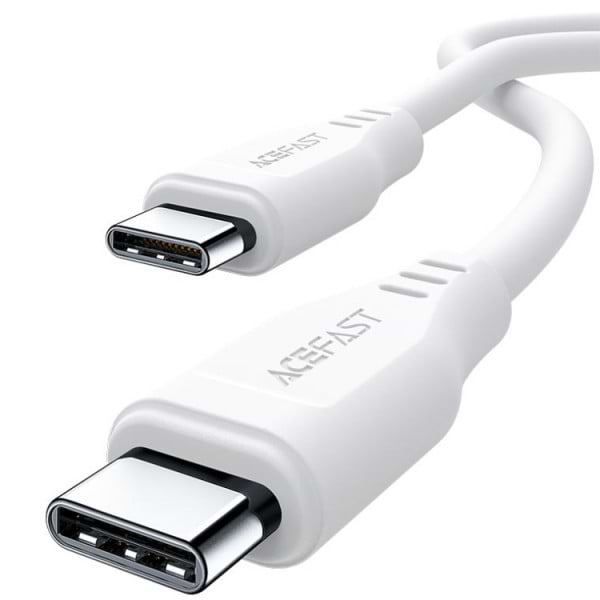 Фото - Кабель синхронизации данных AceFast USB 2.0 USB-C to USB-C, 1,2 м, 3.0A, TPE C3-03 White (6974316280859)