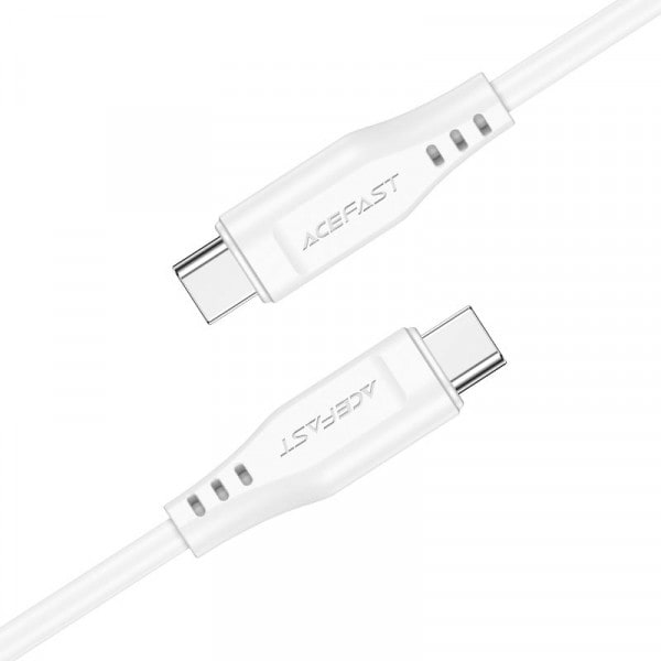 Фото - Кабель синхронизации данных AceFast USB 2.0 USB-C to USB-C, 1,2 м, 3.0A, TPE C3-03 White (6974316280859)