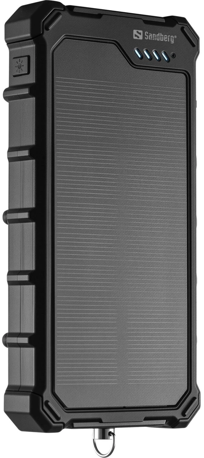 Батарея мобільна Sandberg 10000mAh 22,5W PD Solar Powerbank CampLED, USB-A,USB-C In/Out, PowerThru (421-23)