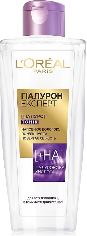 Тоник для лица L'Oreal DERM EXP Гиалурон Эксперт для всех типов кожи 200 мл