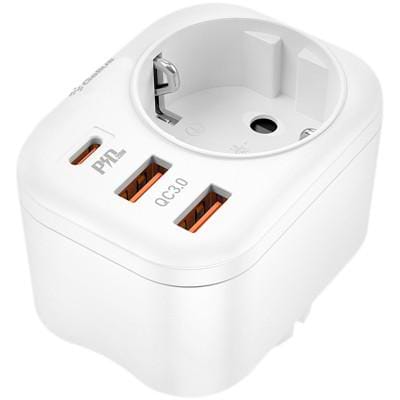 Фото - Мережевий зарядний пристрій Gelius Moxie GP-HC050 2USB (QC3.0)+Type-C (PD20W) White (90472)