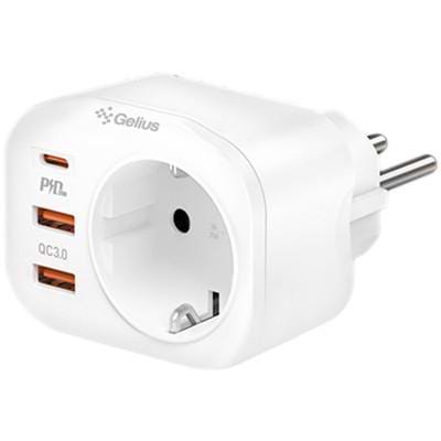 Фото - Мережевий зарядний пристрій Gelius Moxie GP-HC050 2USB (QC3.0)+Type-C (PD20W) White (90472)