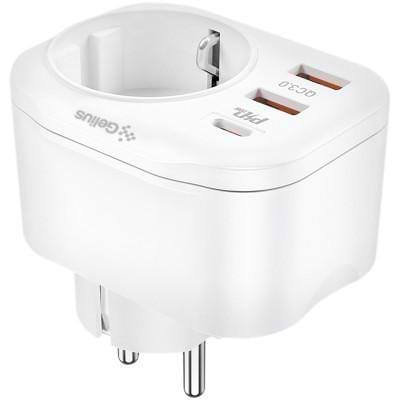 Фото - Мережевий зарядний пристрій Gelius Moxie GP-HC050 2USB (QC3.0)+Type-C (PD20W) White (90472)
