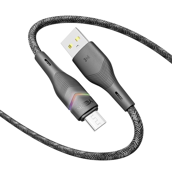 Фото - Кабель синхронизации данных YOKI RGB Micro 3A 1.2m Black (YK-RG24)