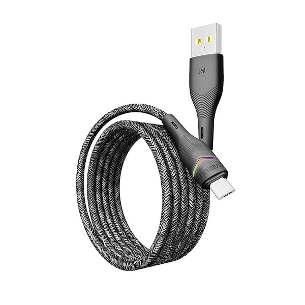 Фото - Кабель синхронизации данных YOKI RGB Micro 3A 1.2m Black (YK-RG24)