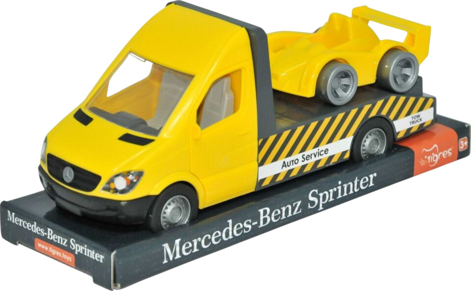 Колекційна спецтехніка Tigres Mercedes-Benz Sprinter евакуатор Жовтий (39711) - Фото 1