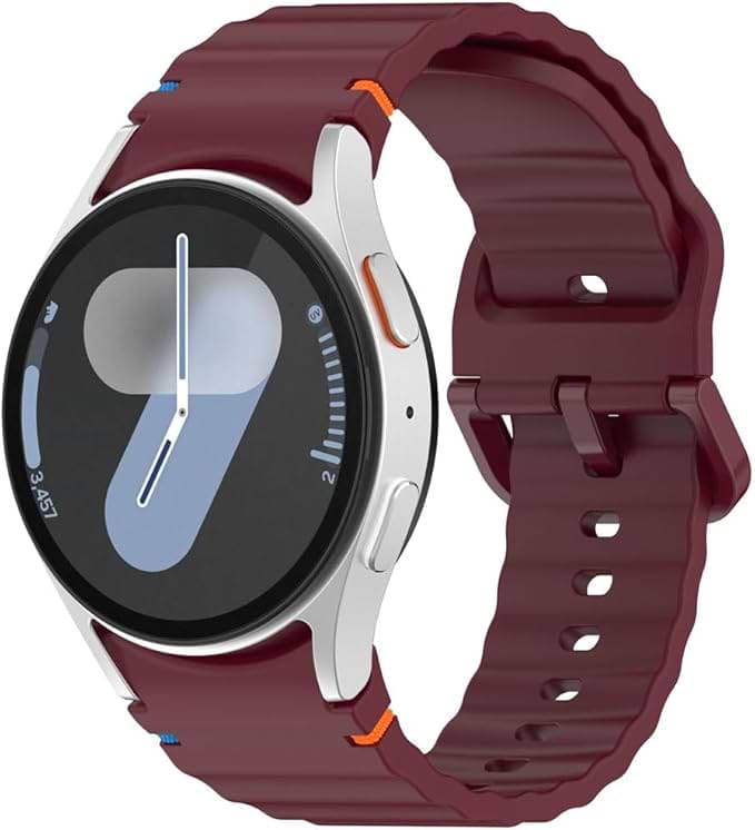Ремешок для смарт-часов BeCover Ribbed Tape for Samsung Galaxy Watch (20mm) 3 41mm/4 40mm-44mm/5 40-44mm/6 40-44mm/7 40-44mm Red Wine (712049) - Фото 1