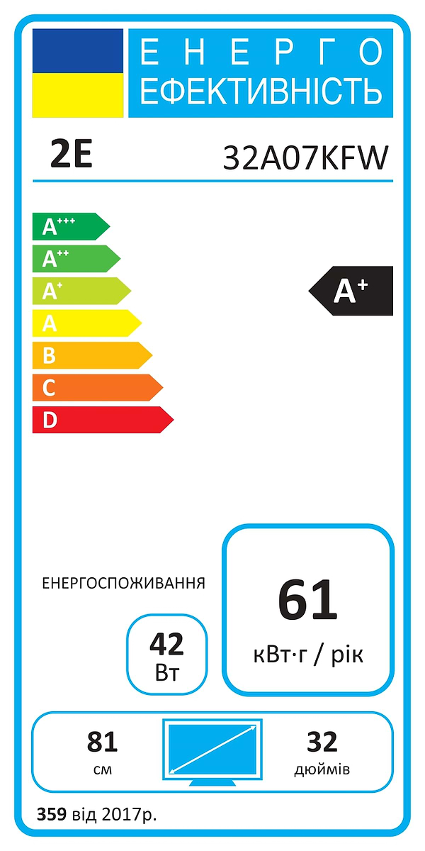 Фото - Телевізор 2E 2E-32A07KFW