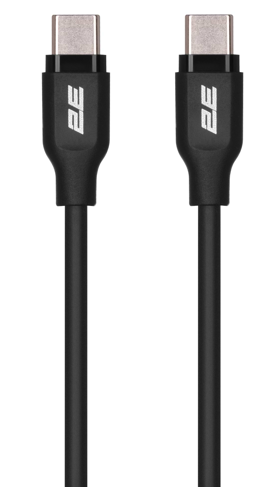 Кабель синхронізації даних 2E USB-C - USB-C Glow 60W 1 m Black (2E-CCCC-BL)