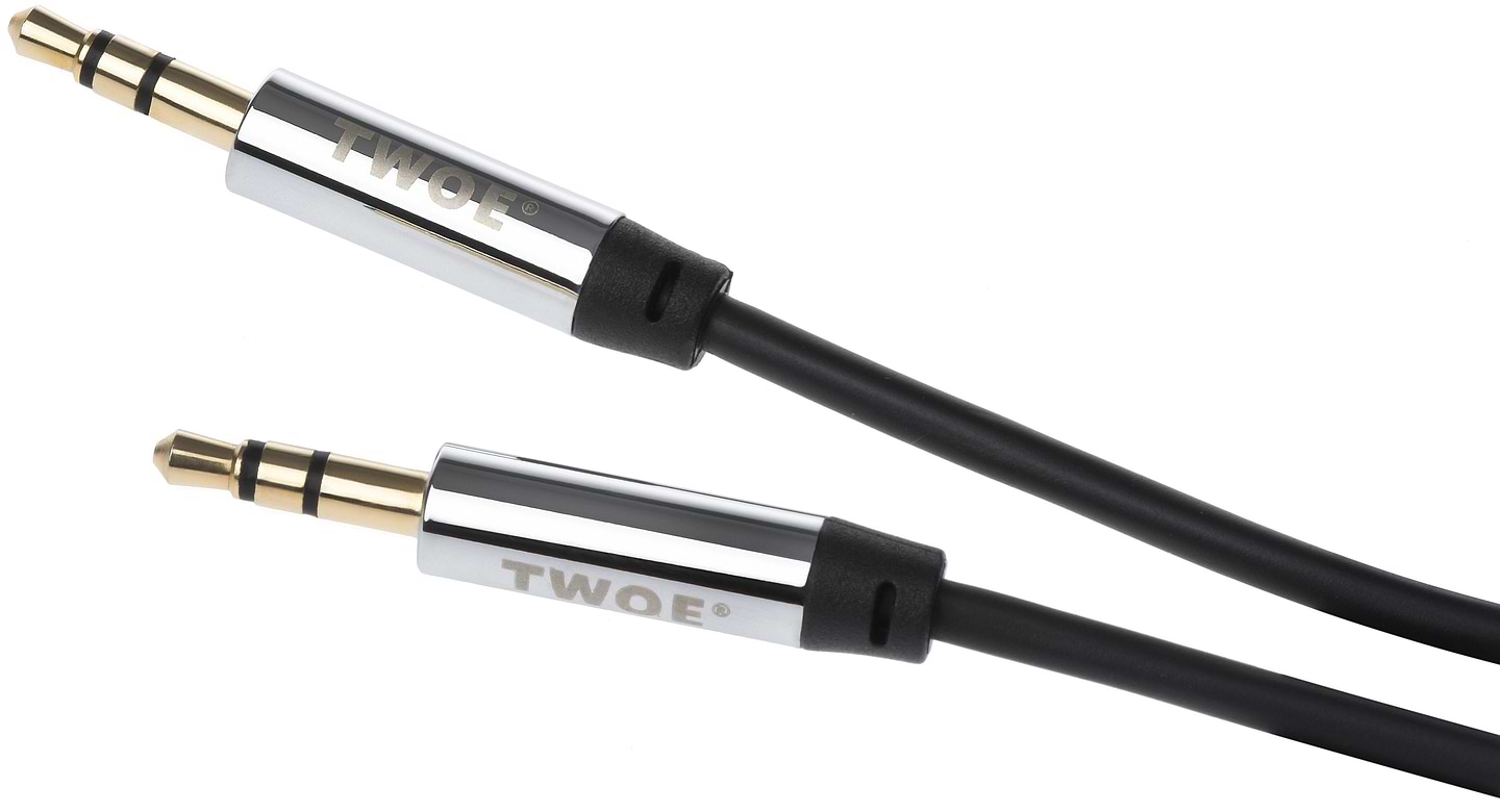 Кабель 3.5 мм - 3.5 мм 2E Coiled 1.8m Black (2E-W3539bl)