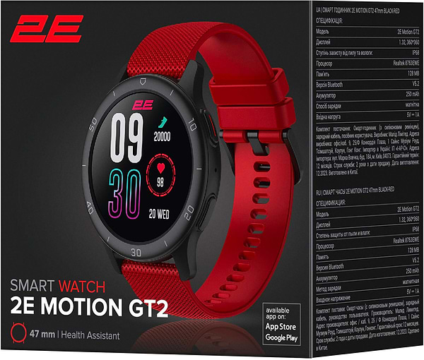 Фото - Смарт-часы 2E Motion GT2 (2E-CWW21BKRD)