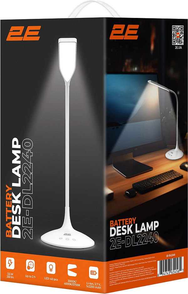 Фото - Настільна лампа 2E USB-A (2E-DL2240)