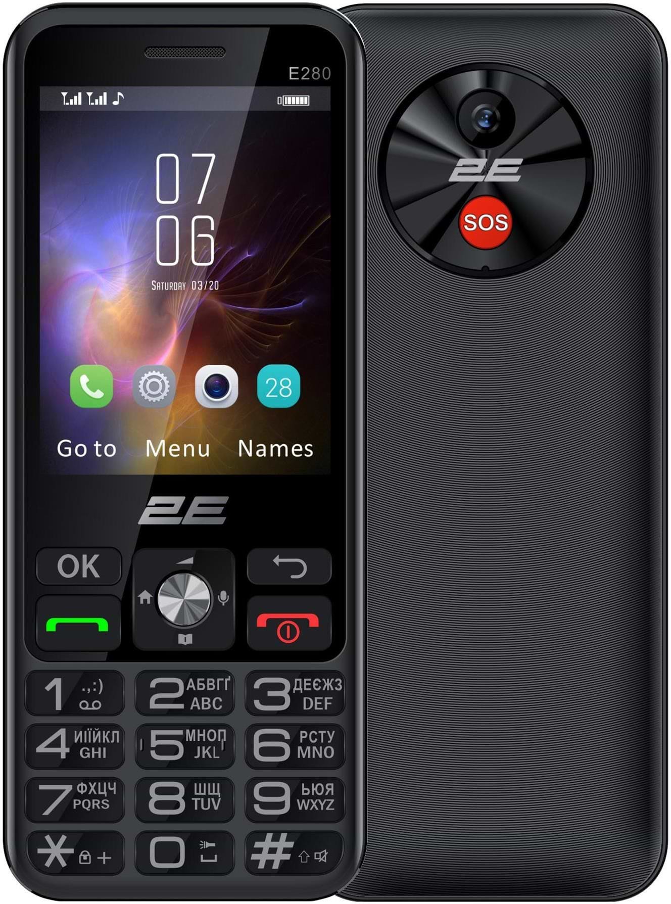 Мобильный телефон 2E E280 2025 Dual Sim Black + батарея (794300868957)
