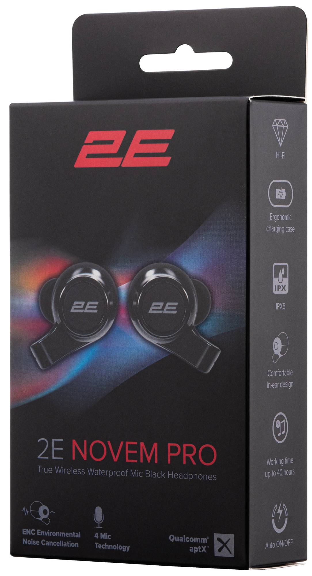 Фото - Наушники вкладыши беспроводные TWS 2E Novem Pro True Wireless Waterproof Mic Black (2E-EBTWNPBK)