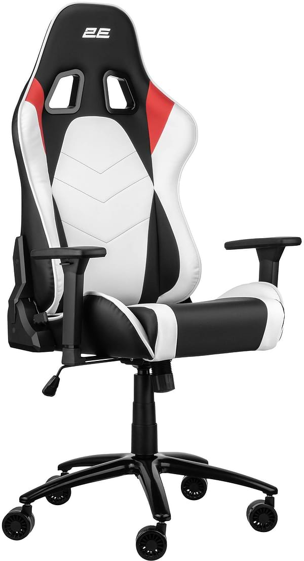 Фото - Крісло для геймерів 2E Chair Bushido White/Black (2E-GC-BUS-WT)