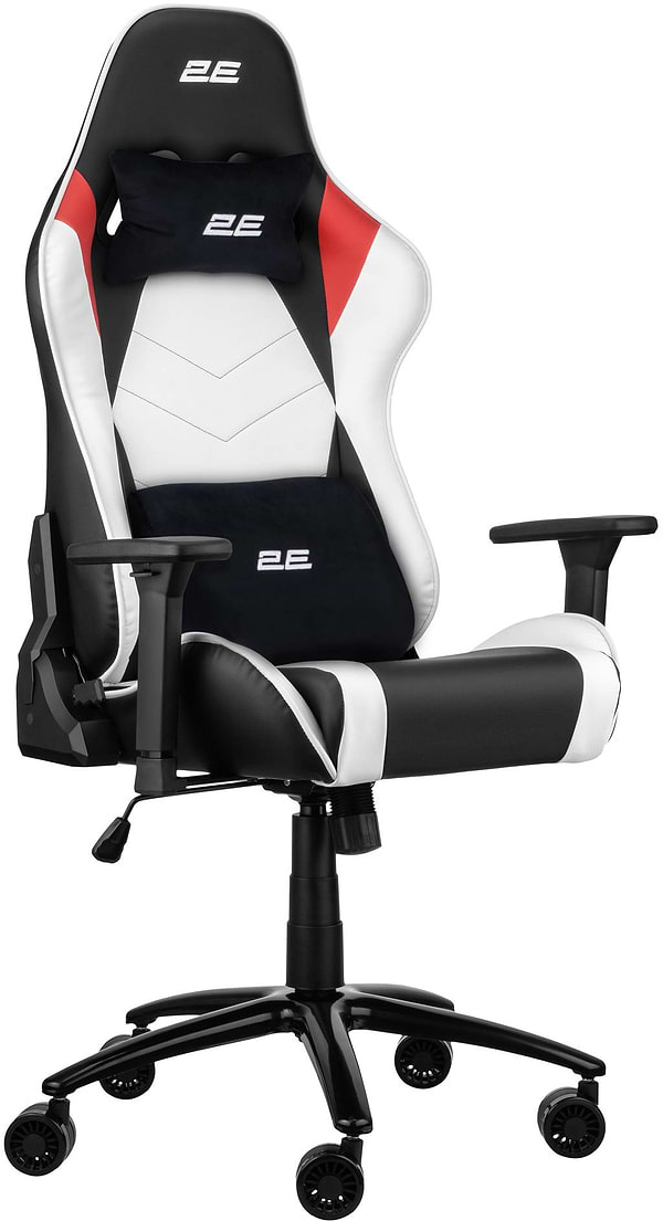 Фото - Крісло для геймерів 2E Chair Bushido White/Black (2E-GC-BUS-WT)