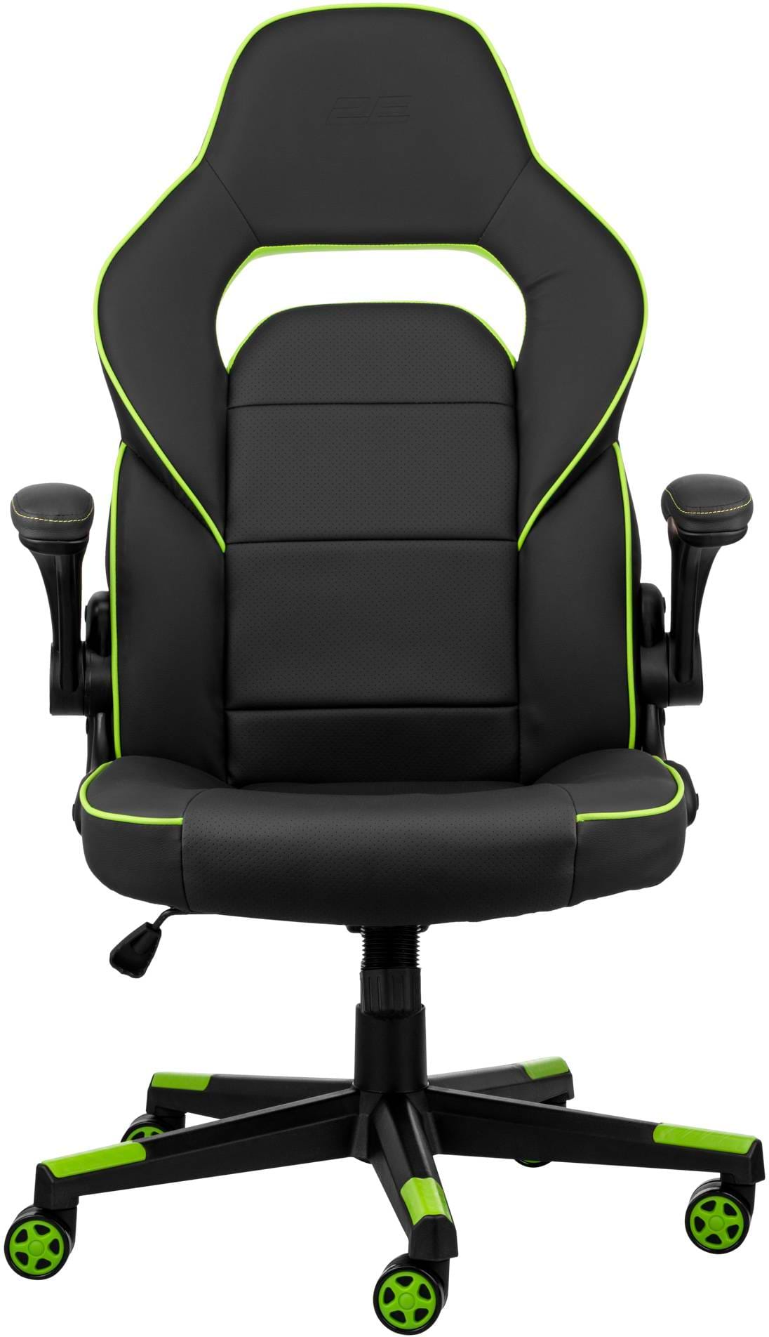 Кресло для геймеров 2E Hebi Black/Green (2E-GC-HEB-BK) - Фото 1