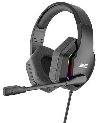 Гарнитура проводная игровая 2E HG315 RGB USB 7.1 Black (2E-HG315BK-7.1) - Фото 1