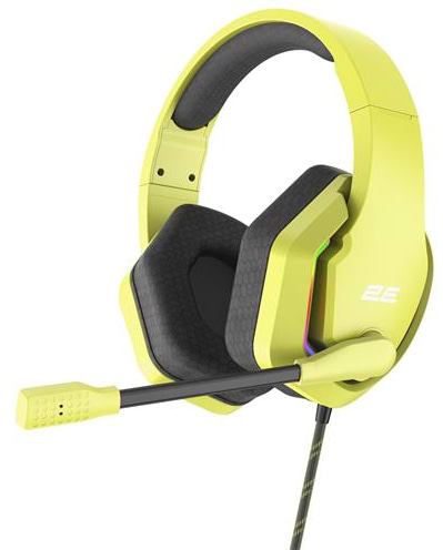 Гарнитура проводная игровая 2E HG315 RGB USB 7.1 Yellow (2E-HG315YW-7.1) - Фото 1