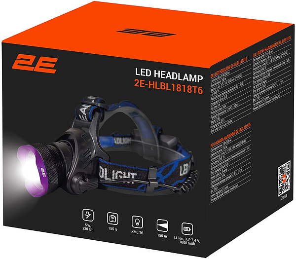 Фото - Уцінка - Ліхтар акумуляторний 2E 2E-HLBL1818T6