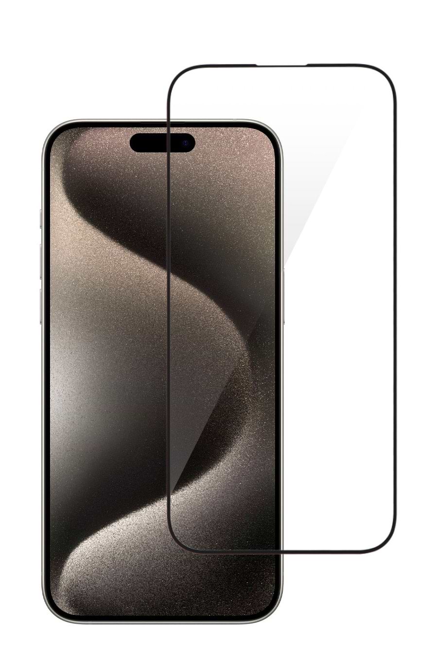 Защитное стекло для смартфона 2E for Apple iPhone 15 Pro(6.1), 2.5D FCFG (2E-IP-15P-6.1-SMFCFG-BB)