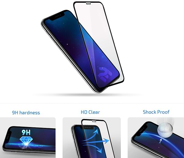 Фото - Защитное стекло для смартфона 2E for iPhone 17(6.3), 2.5D FCFG (2E-IP-17.-6.3-SMFCFG-BB)