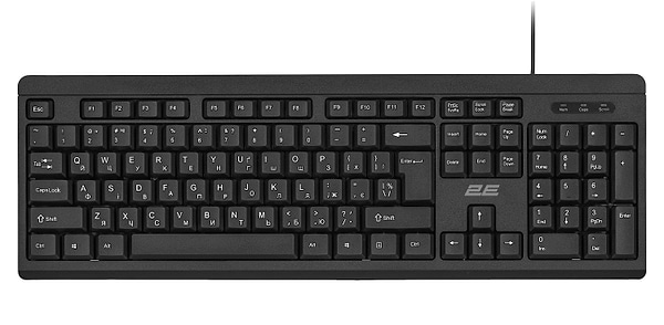 Фото - Клавіатура дротова 2E KS108 (2E-KS108UB_UA)