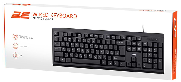 Фото - Клавіатура дротова 2E KS108 (2E-KS108UB_UA)