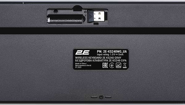 Фото - Клавіатура бездротова 2E KS240 WL/BT, EN/UK Gray/Black (2E-KS240WG_UA)
