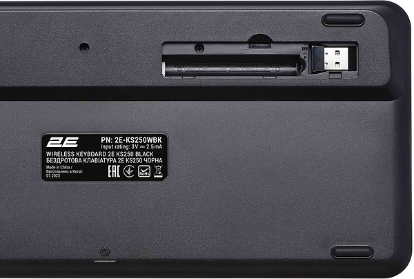 Фото - Клавіатура бездротова 2E KS250 WL/BT, EN/UK Black/Gray (2E-KS250WBK_UA)