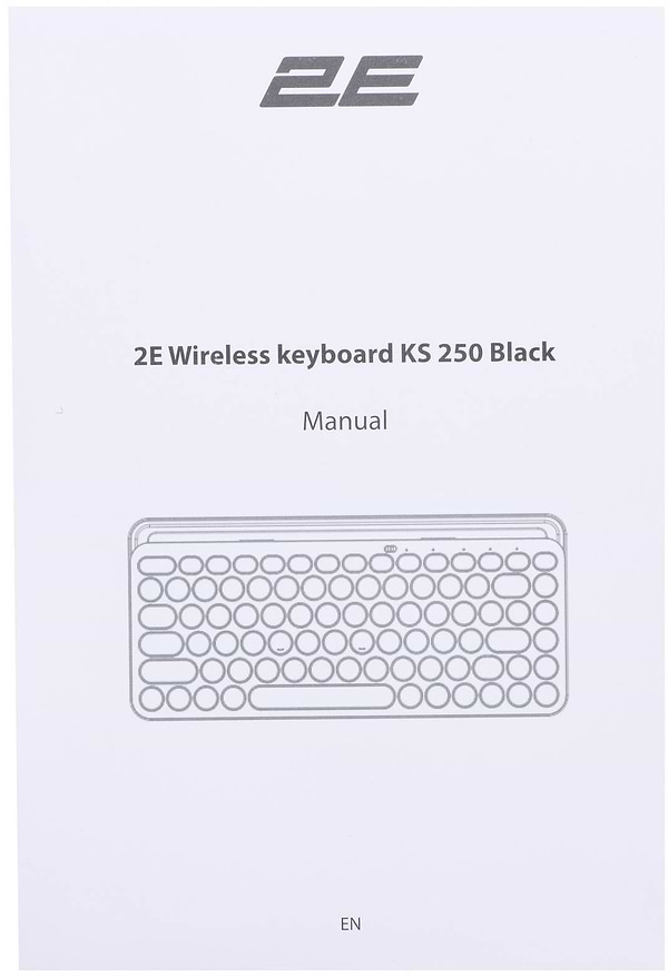 Фото - Клавіатура бездротова 2E KS250 WL/BT, EN/UK Black/Gray (2E-KS250WBK_UA)