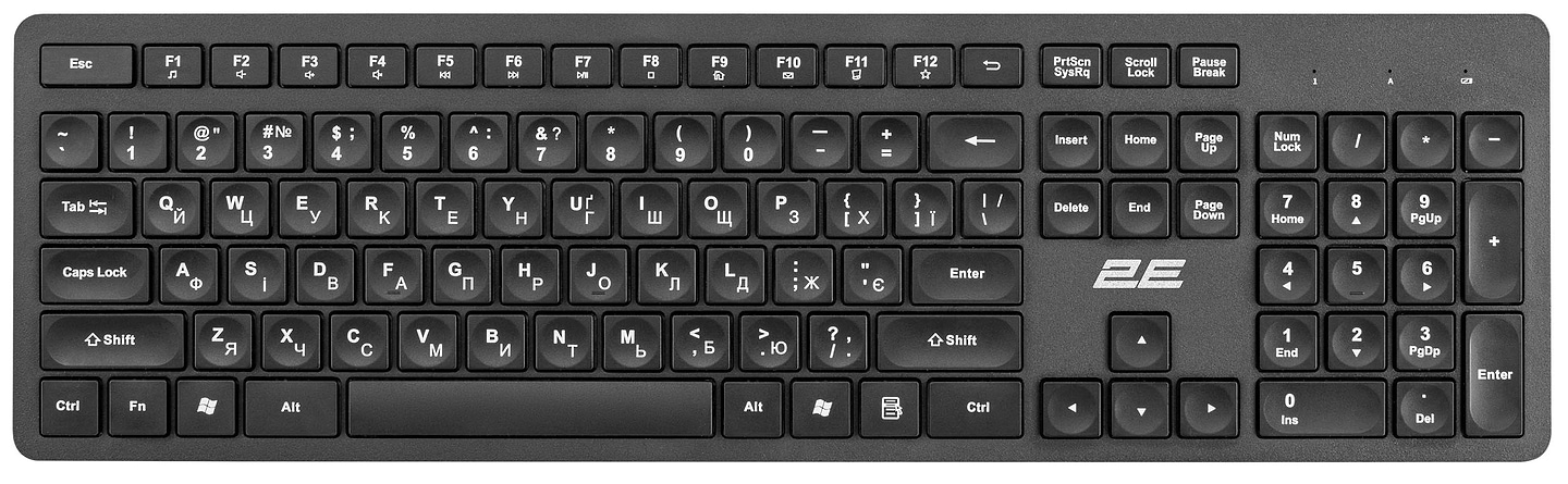 Клавиатура беспроводная 2E KS260 WL Black (2E-KS260WB) - Фото 1