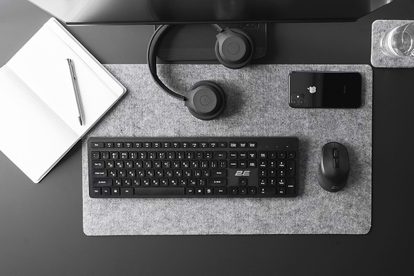 Фото - Клавіатура бездротова 2E KS260 WL Black (2E-KS260WB)