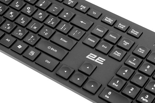 Фото - Клавіатура бездротова 2E KS260 WL Black (2E-KS260WB)