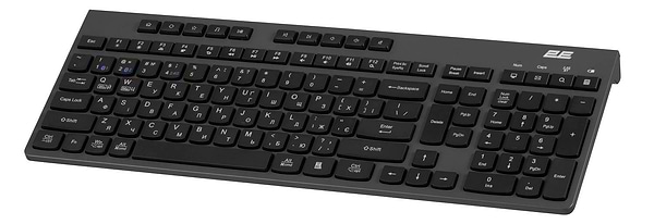 Фото - Клавиатура беспроводная 2E KS280 WL/BT, EN/UK Silent Black-Grey (2E-KS280WBGR_UA)