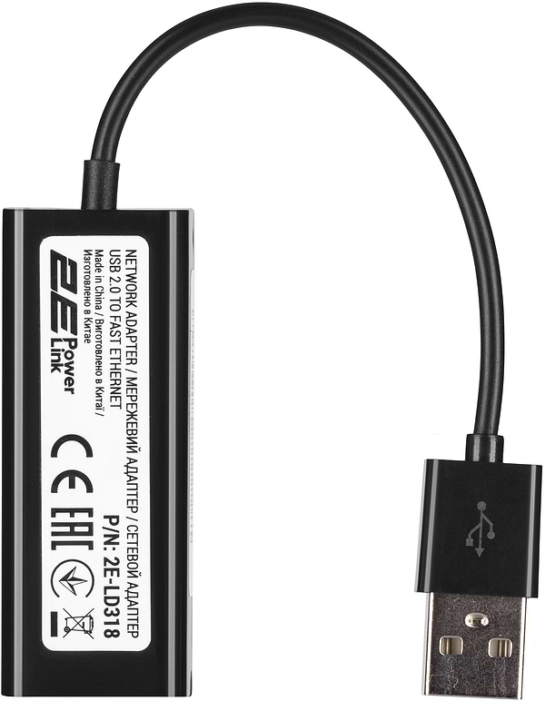 Фото - Перехідник USB-RJ-45 2E PowerLink LD318 (2E-LD318)
