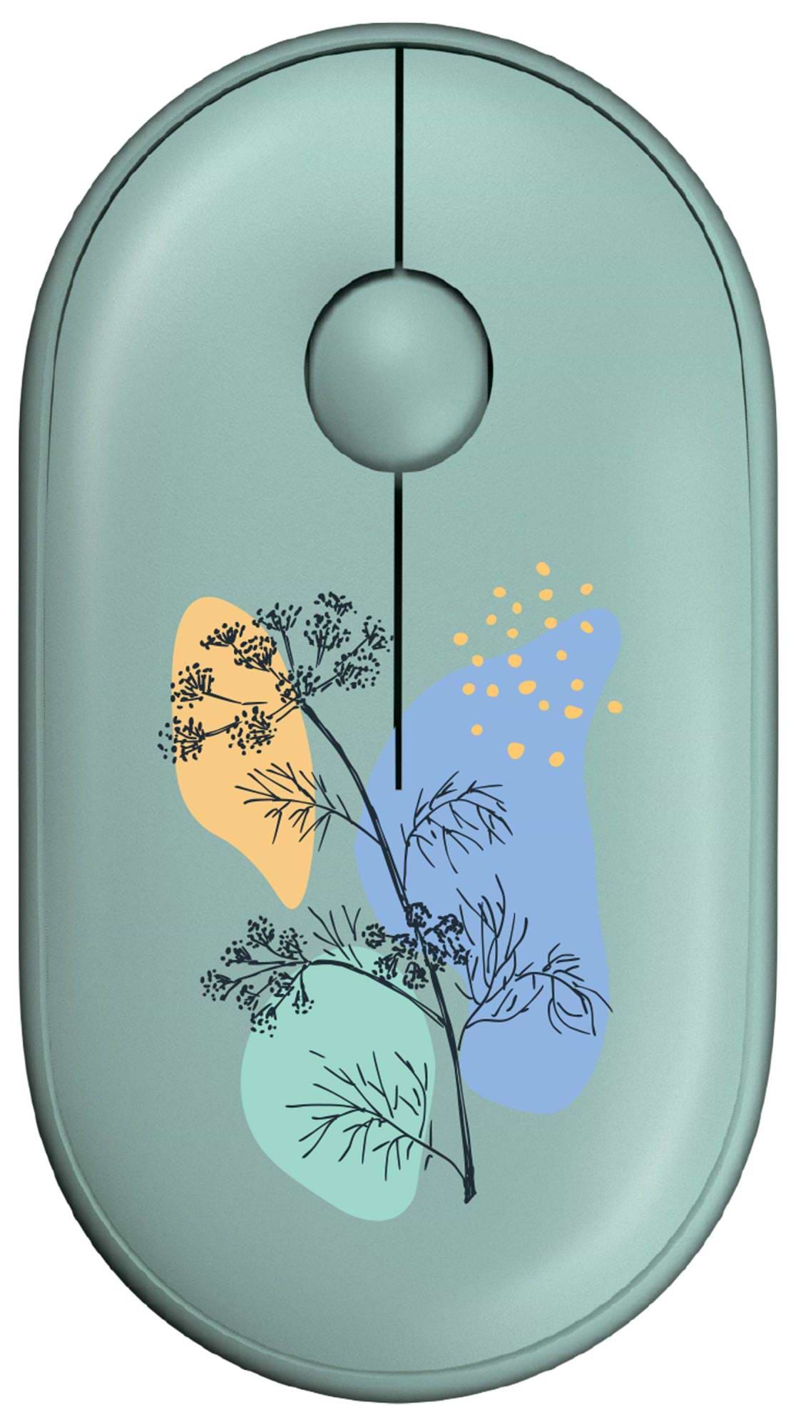 Миша бездротова 2E MF300 FLORA:DILL Silent WL BT Green (2E-MF300WFLORAGN) - Фото 1