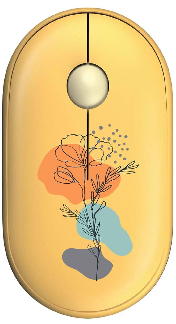 Фото - Мышь беспроводная 2E MF300 FLORA:POPPY Silent WL BT Yellow (2E-MF300WFLORAYW)