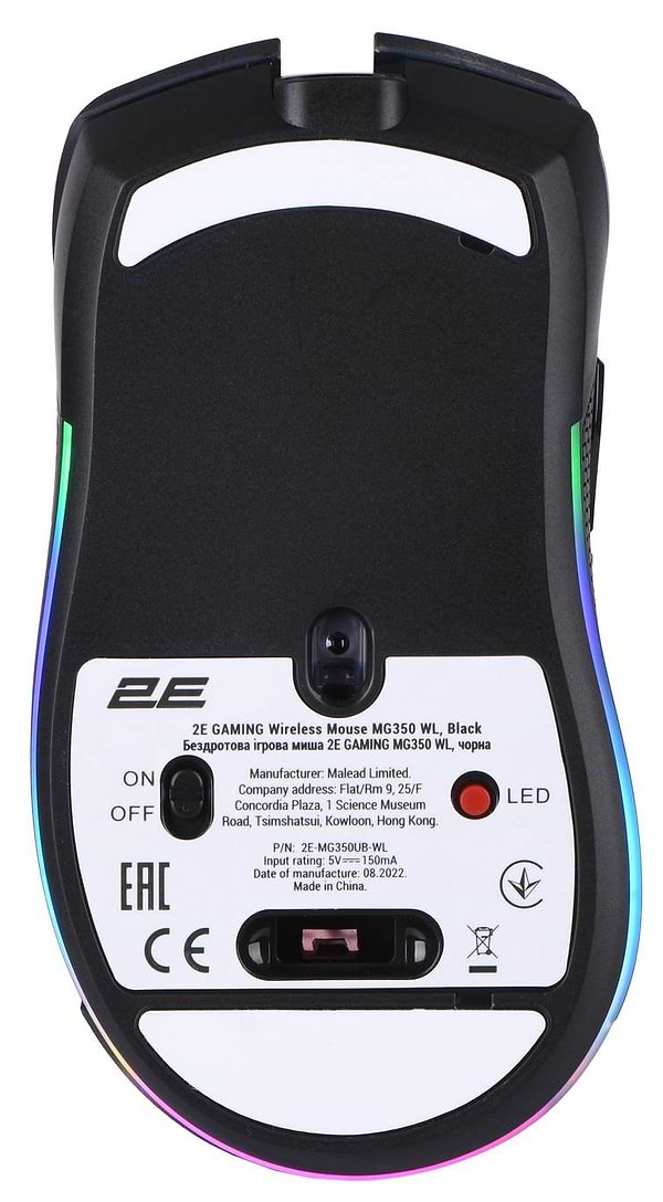 Фото - Мышь беспроводная игровая 2E Gaming MG350 WL RGB USB Black  (2E-MG350UB-WL)