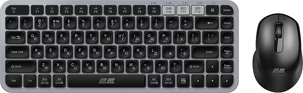 Фото - Клавіатура + миша бездротова 2E MK430 WL/BT EN/UK Gray/Black (2E-MK430WBGR_UA)