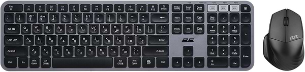 Фото - Клавиатура+мышь беспроводная 2E MK440 WL/BT EN/UK Gray/Black (2E-MK440WBGR_UA)