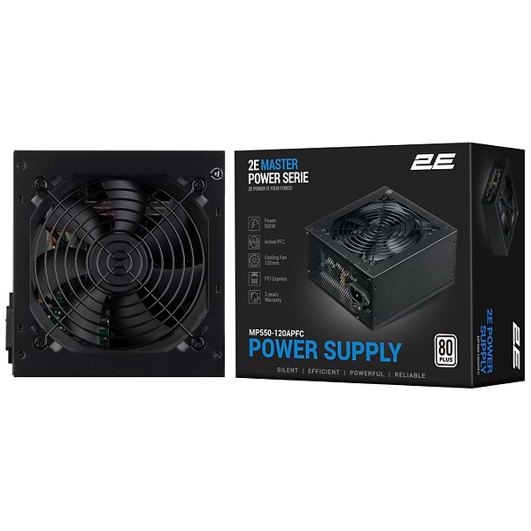 Фото - Блок живлення для ПК 2E Master Power 550W (2E-MP550-120APFC)